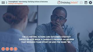 TrainingBriefs® <mark>Interviewing</mark>: Clarifying Actions & Outcomes
