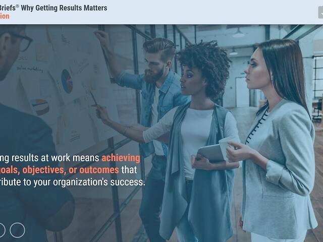 TrainingBriefs® Why Getting Results Matters