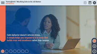 TrainingBriefs® Why Being Calm on the Job Matters
