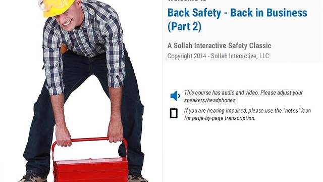 Back Safety - Back in Business™ (Part 2)