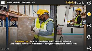SafetyBytes® - Forklift Safety Common Sense Driving Skills
