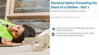 Electrical Safety: Preventing the Shock of a Lifetime™ - Part 1