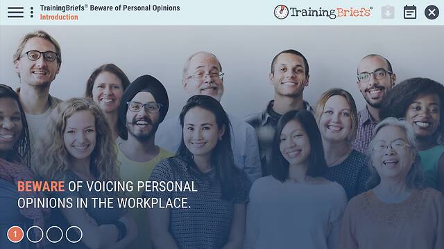 TrainingBriefs® Beware of Personal Opinions